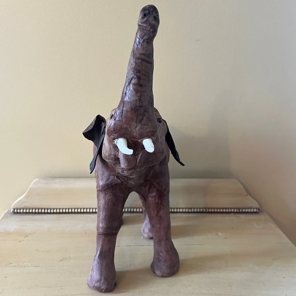 Vintage Leather Elephant